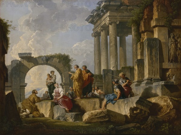 The Sermon of Saint Paul among the ruins, 1744.