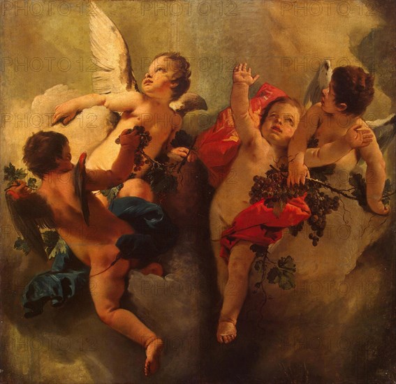 Cupids with Grapes. Series "Four Seasons", 1740s.