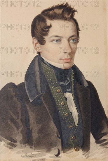 Portrait of Sergei Fyodorovich Plautin (1798-1881), 1830s.