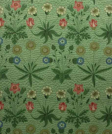 Daisy (Marguerite), block-printed wallpaper, 1862.