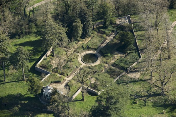 The Temple Garden at Mells Park, Somerset, 2018