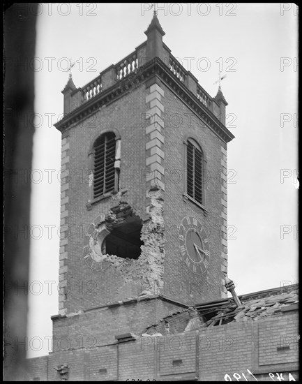 St John's Church, High Street, Deritend, Birmingham, West Midlands, 1941