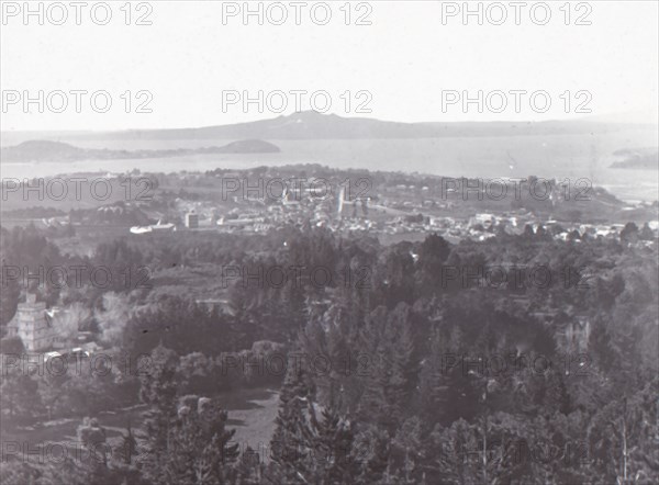 Auckland, from Mount Eden', late 19th-early 20th century.