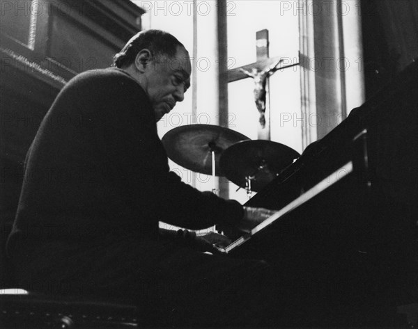 Duke Ellington, rehearsal for a Sacred Concert at Great St Mary's Church, Cambridge, 1967.