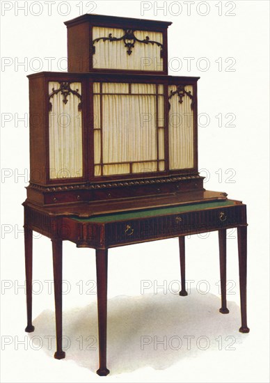 Chippendale Mahogany Secretaire Bookcase', mid 18th century, (1930).