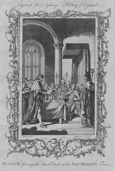 Henry II serving the first dish to his son Henry's table', 1773.