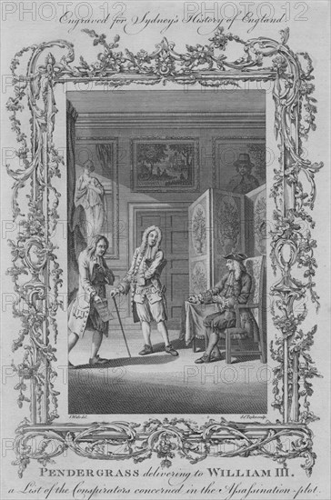 Pendergrass delivering to William III a List of Conspirators in the Assassination plot', 1773.