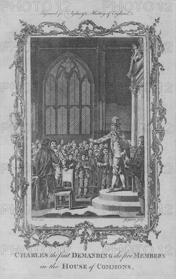 Charles I demanding the five members in the House of Commons', 1773.