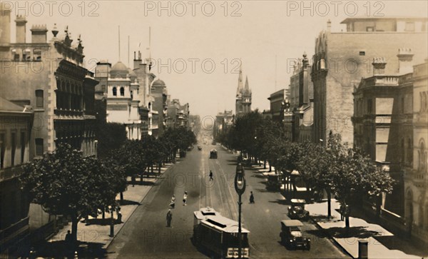 Collins Street, Melbourne, Australia, c1920s.
