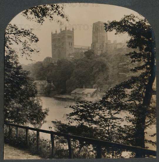Durham Cathedral - Viewed from across the River, England', c1910