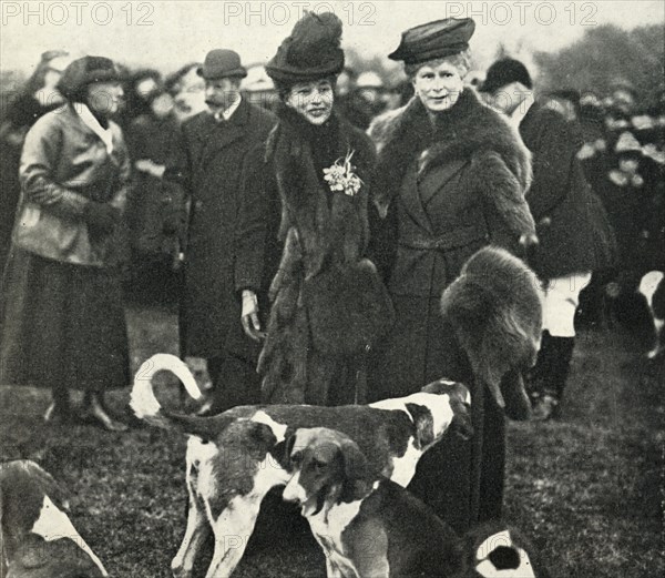 Queen Mary and Queen Alexandra at a meeting of the West Norfolk Hunt in 1920', (1951).