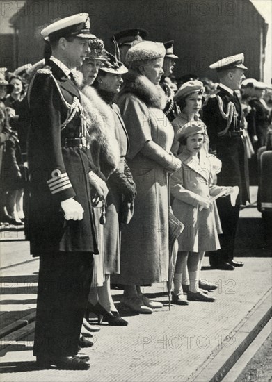 Queen Mary sets off to visit Canada, 1939, (1951).