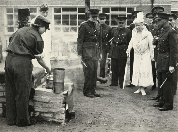 Watching A.T.S. girls at work...Army School of Cookery at Aldershot', c1941, (1951).