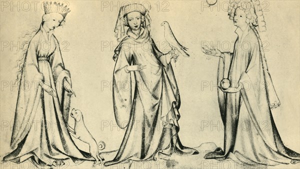 Three young women, c1400, (1943).