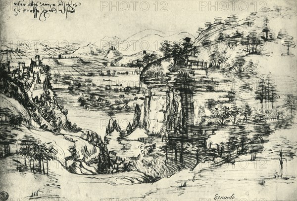 Landscape drawing for Santa Maria della Neve on 5th August 1473', (1943).