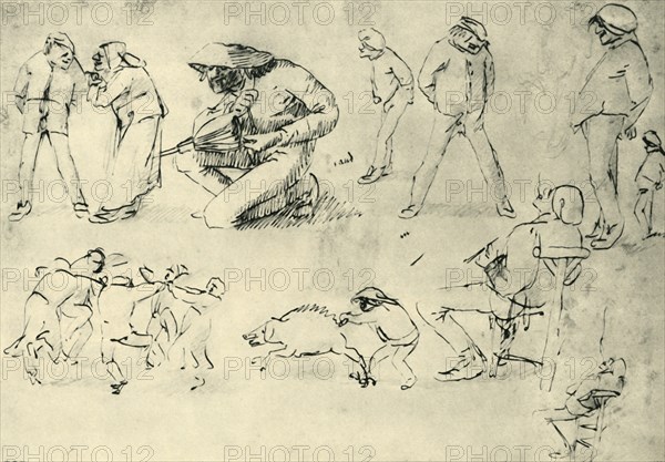 Studies of figures, early 17th century, (1943).