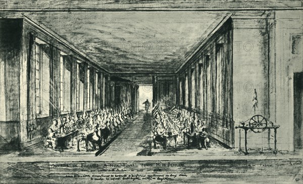 Spinning room, c1776, (1943).