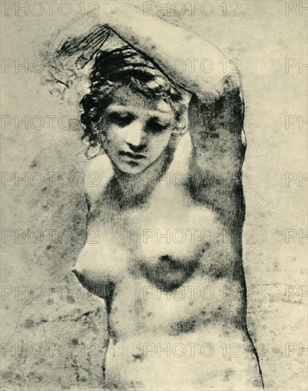 Female nude raising one arm, c1800, ('Marguerite'), (1943).
