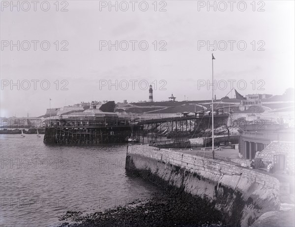 The Promenade Pier at Plymouth in Devon, late 19th-early 20th century.