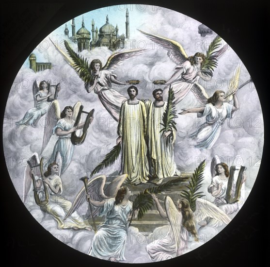 The Pilgrims crowned', c1910.