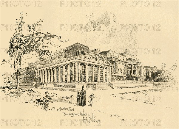 Garden front, Buckingham Palace, Westminster, London, c1890.