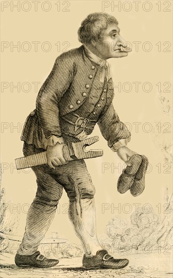 Old Boots, A well known character at Rippon in Yorkshire', 1821.