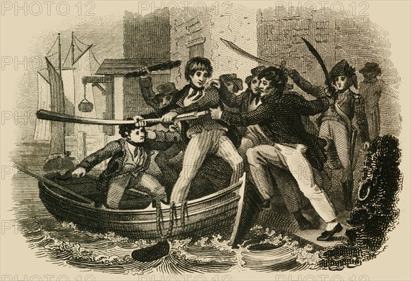 Mary Anne Talbot Resisting A Press Gang', 1822.