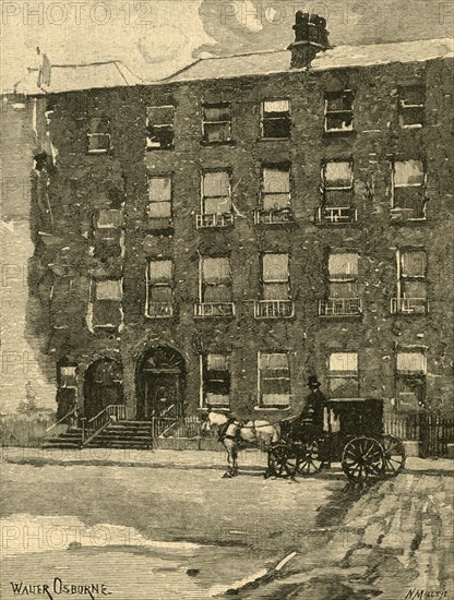 Daniel O'Connell's house in Merrion Square, Dublin, Ireland, c1890.