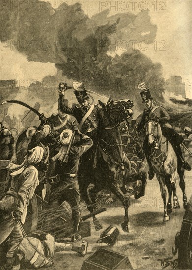 British General Joseph Thackwell at the Battle of Sobraon, Punjab, India, 1846 (c1890).