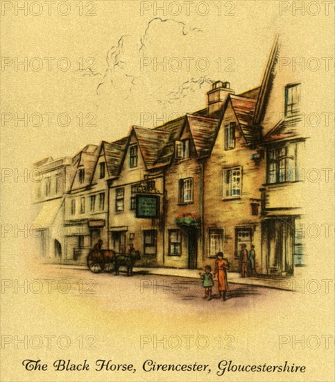 The Black Horse, Cirencester, Gloucestershire', 1936.