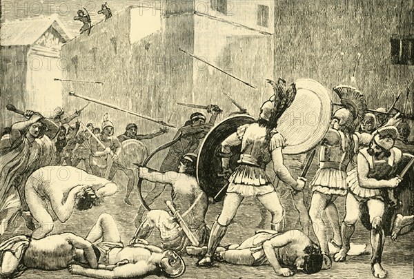 Repulse of Pyrrhus from Sparta', 1890.