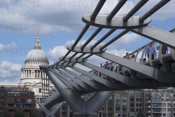 Millenium (Wobbly) Bridge, London, England, UK, 3/9/10.