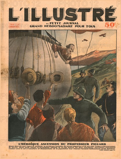 The heroic ascent of Professor Piccard,1932