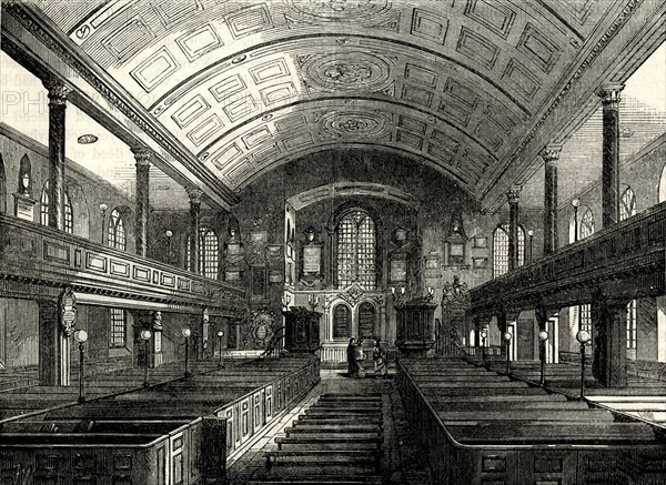 'Interior of Kensington Church, 1850'