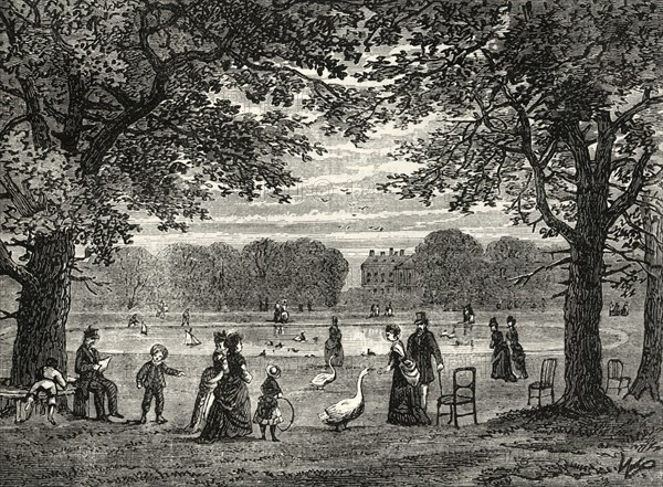 'The Round Pond, Kensington Gardens'