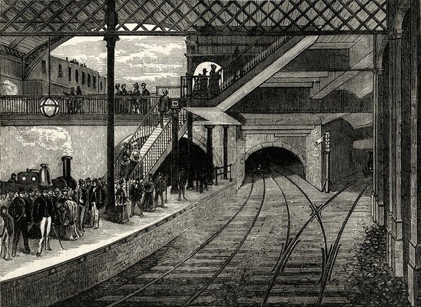 'King's Cross Underground Station in 1868', (c1876)