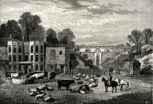 'Highgate Archway Gate and Tavern in 1825', (c1876)