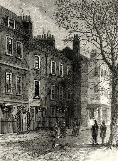 'Old Houses in Church Row', c1876
