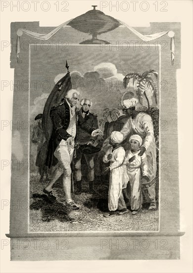 'Lord Cornwallis receiving the Sons of Tippoo Saib', (c1780s)