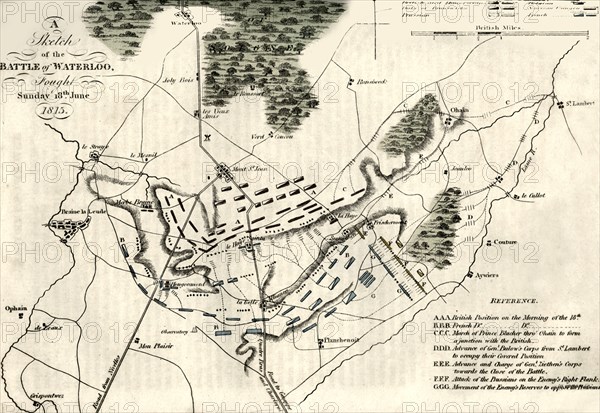 'A Sketch of the Battle of Waterloo', (18 June 1815 )