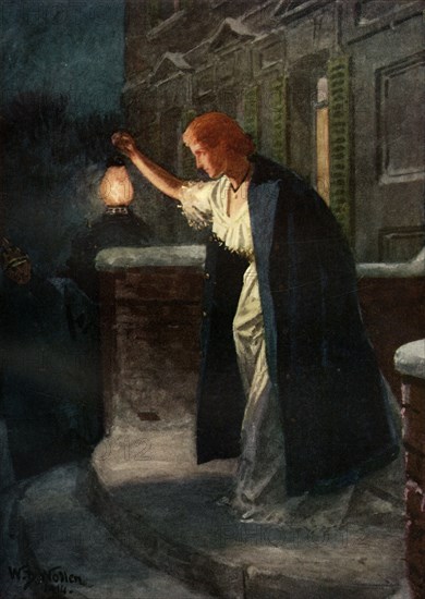 'She stood and swung the lantern slowly from side to side',1914