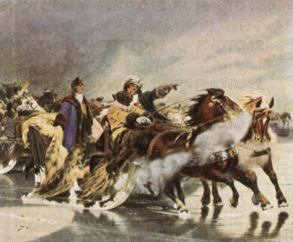 The Great Elector crossing the Curonian Lagoon, January 1679