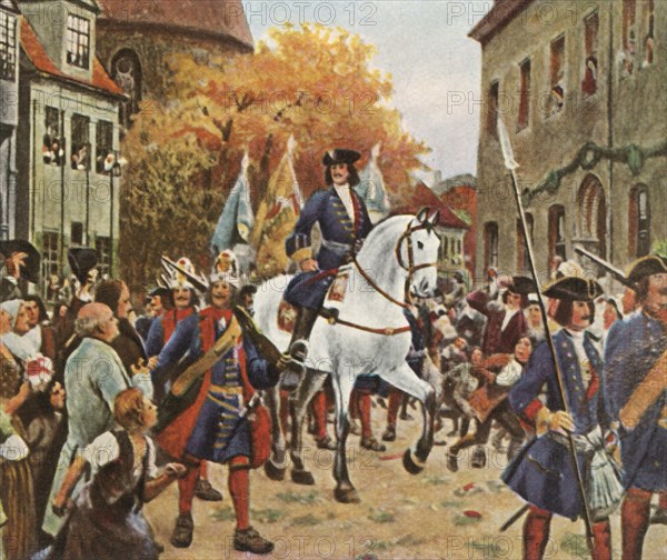 Entry of Prince Leopold I into Dessau after the War of the Spanish Succession,1712