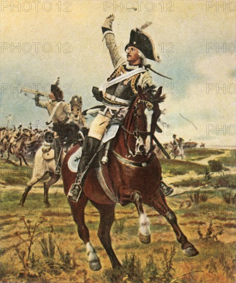 General Seydlitz gives the signal to advance at Rossbach, 5 November 1757