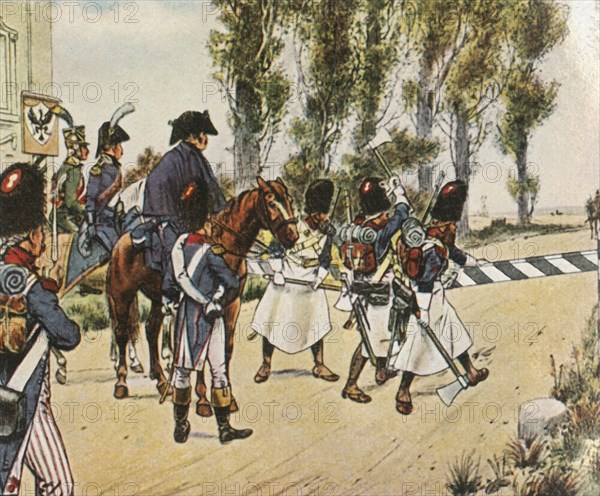 Napoleon's troops during the war against Austria, October 1805