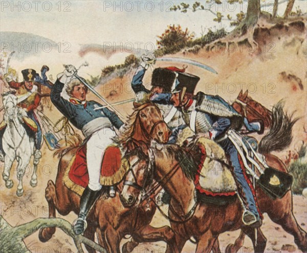 Heroic death of Prince Louis Ferdinand of Prussia at Saalfeld, 10 October 1806