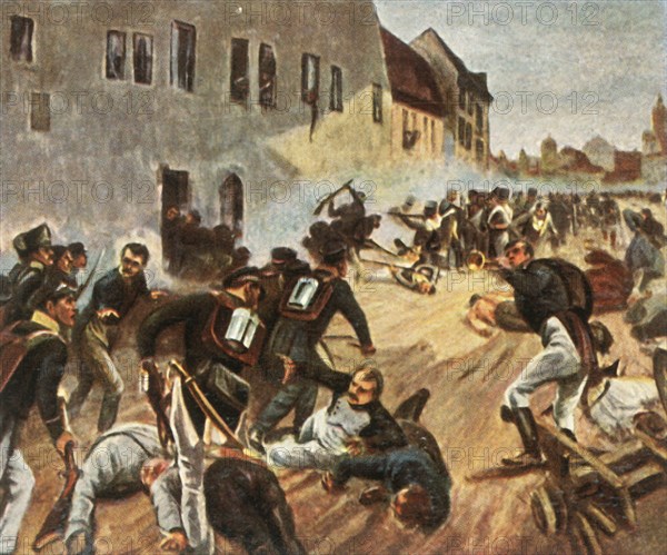 The storming of the Grimma Gate, 19 October 1813