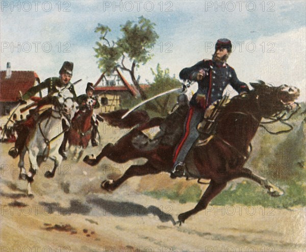 Reconnaissance ride of Count Zeppelin at Schirlenhof, 26 July 1870