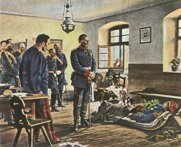 Crown Prince Friedrich Wilhelm with the body of General Douay, 4 August 1870