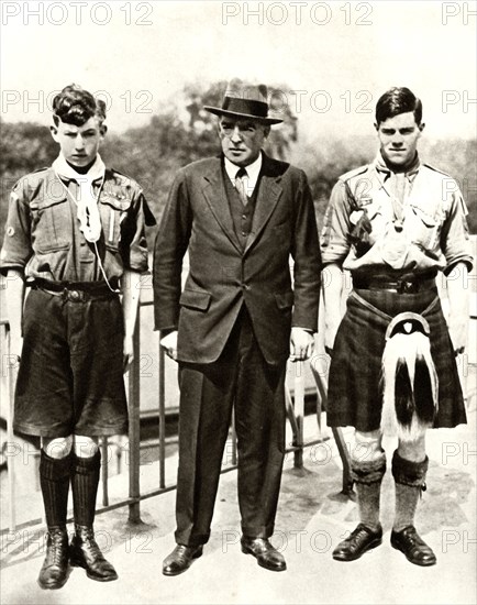 Ernest Shackleton with James Marr and Norman Mooney,1921